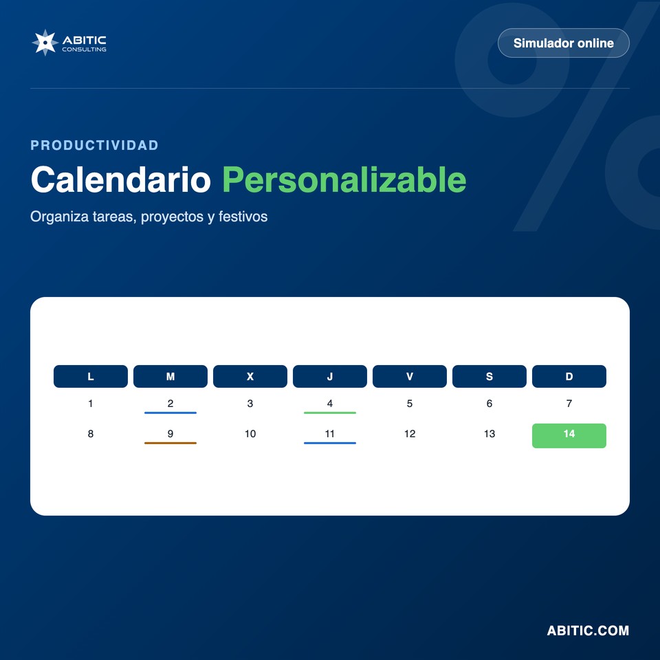 Calendario Personalizable